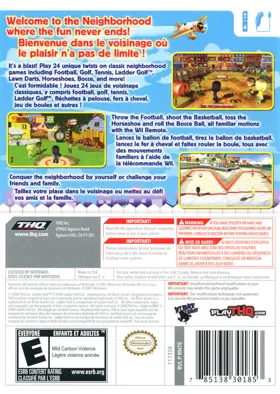 Neighborhood Games box cover back